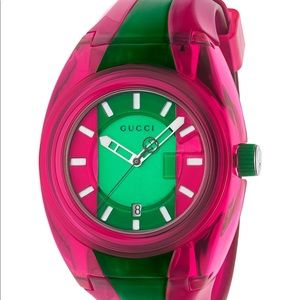 Gucci sport watch pink/green